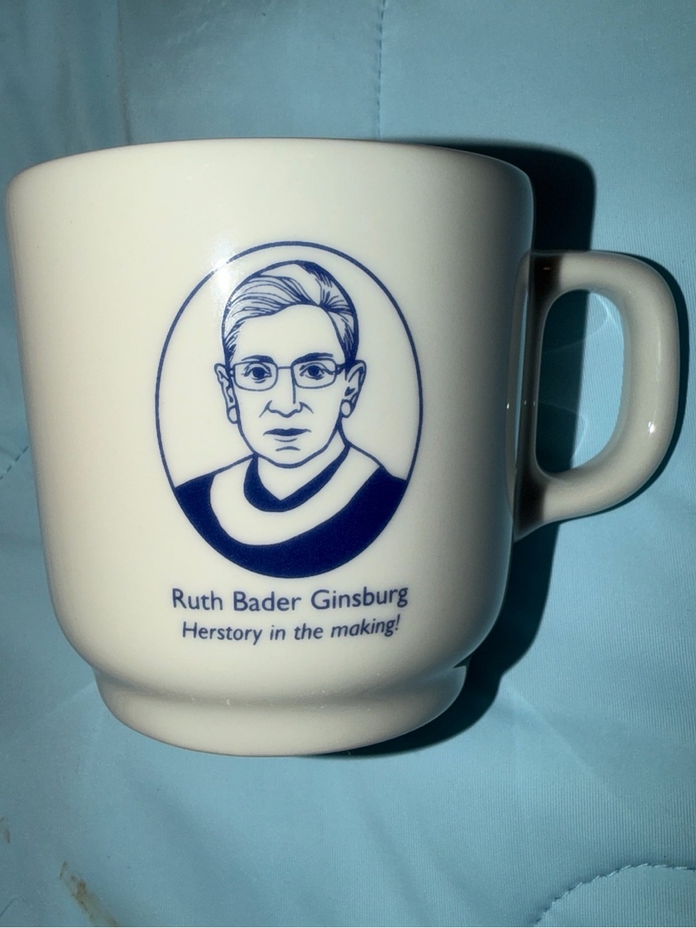 NIB RBG Ruth Bader Ginsberg Herstory in the Making Coffee/Tea Mug by Fishs Eddy
